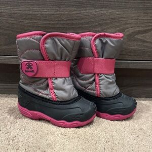 Kamik Pink and Gray Kids' (Toddler) Winter Boots